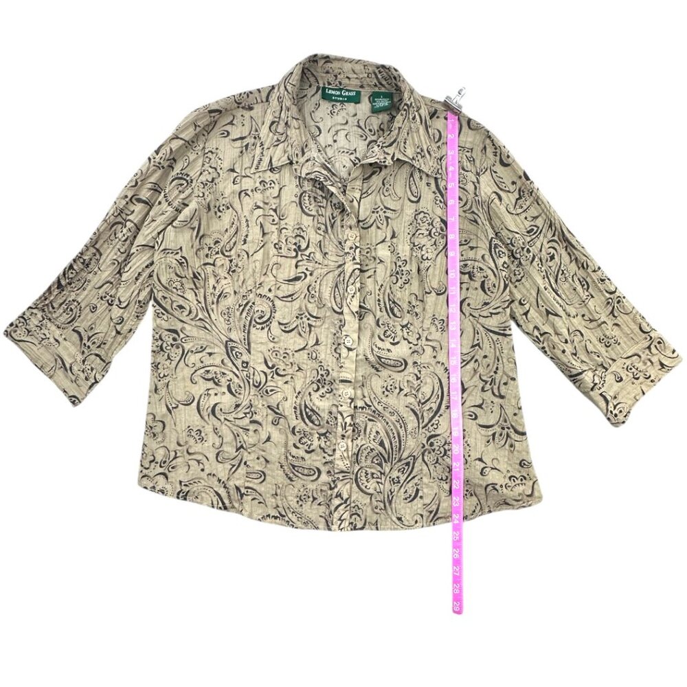 Lemon Grass Studio Button Down Blouse - image 10